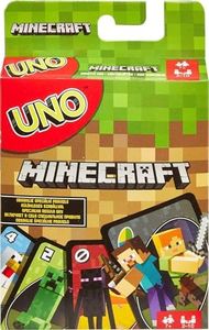 Mattel Games UNO Minecraft Card Game Videogame-Themed Collectors Deck 112 Cards with Character Images, Gift for Fans Ages 7 Years Old & Up