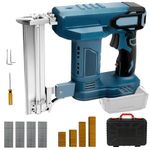 Cordless Nail Staple Gun for Makita 18V Battery, 2 in 1 Electric Stapler Nailer with 500 Nails and 500 Staples, Dual Protection Design, for Home Improvement, Woodworking