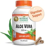 Botanic Choice Premium Natural Aloe Vera Supplement - Digestive Health Support Leaf and Latex Herbal - Gluten Free Non-GMO Allergen Free - 90 Pill Capsules (500 mg each)