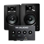 M-Audio Recording, Streaming and Podcasting Bundle – M-Track Duo USB Audio Interface and 120W BX3 Stereo Speakers, Plus a Software Suite Included