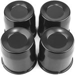 RTRHINOTUNING 4pcs 5.15in 130mm Wheel Hub Center Caps Black Hub Caps for Trailer Truck Wheel