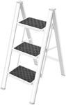 HBTower 3 Step Ladder Folding Step 