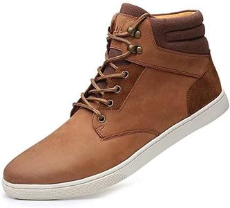 Arkbird Casual Sneaker Shoes, Lace-up Leather Chukka Boots for Men Brown 7