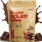 Neulife Super Isolate Whey Protein 450 g | Max Absorption Protein Shake with Patented Ketofuel MCTs | Swiss Milk Chocolate