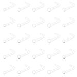 Zolure Clear Nose Studs Nose Rings Clear Nose Pin for Work Plastic Piercing Retainer for Surgery 20G Clear Piercing Jewelry for Women Men