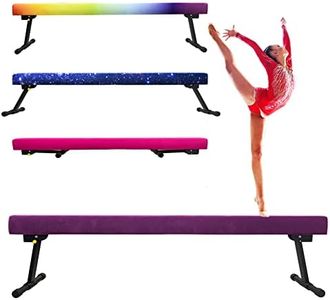 Peakpath 6FT Adjustable&Foldable Gymnastics Balance Beam,Home Gym Equipment,Easy Assembling and Storage,No Tool Require,for Kids Children Girls Training Ages 3-12