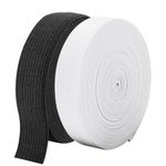 Elastic Bands Sewing Spool, Elastic Band for Sewing Waistband Heavy Stretch Thick Knit Elasticity Bands for Pants Skirts (2 Pack 10 Yards)