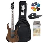 Ibanez GRG121DXWNF Electric Guitar with Gig-Bag, Polishing Cloth, Strap, Picks & E-Book - Walnut Flat