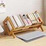 Wood Tilting Bookcase in Living Roo