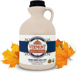 Vermont Maple Syrup - 32 oz Grade A, Golden Delicate Organic Maple Syrup - 100% Pure and Authentic Maple Syrup for Pancakes, Waffles and More - Nut free, Gluten Free, Vegan, Paleo