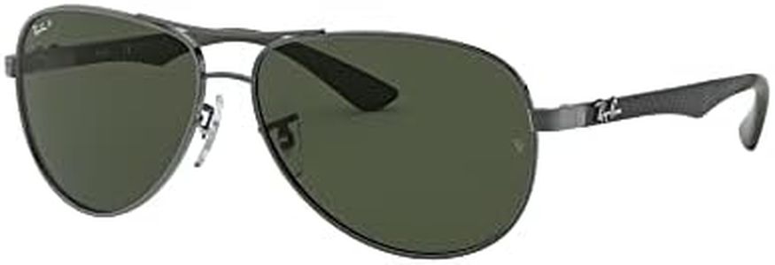 Ray-Ban - Carbon Fibre Aviator Sunglasses - Polarized - Gunmetal, Green Classic G-15 - Mens