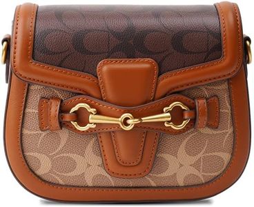 Women Small Crossbody Bags Women Golden Buckle Leather Purse Handbag Fashion Design, Coffee&brown, Fashion Crossbody Bag Women Lv