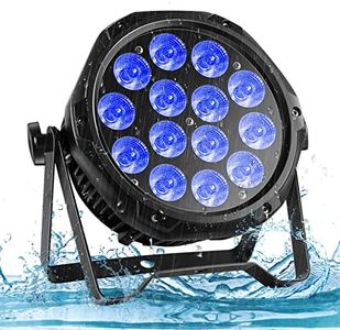 LED Par Lights - Outdoor Waterproof RGBW 4-in-1 Stage Light, 14 x 15W DMX Control Wash Light, Strobe Effect for Events (Christmas, Club, Wedding, Bar)