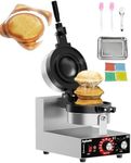 Popfoodex Ufo Burger Maker Machine, 110V Electric Ufo Sandwich Maker w/Adjustable Temperature and Timer, Stainless Steel Ice Cream Burger Maker for Dining Room, Kitchen, Restaurant, Burger Sealer