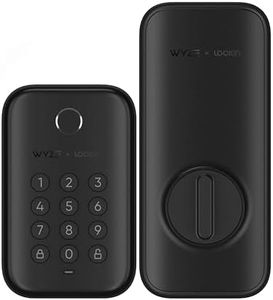 Wyze Auto-Lock Bolt, Fingerprint Unlock with Keypad, Electronic Digital Entry Door Smart Deadbolt Lock, IPX5 Weatherproof, Easy Installation, Matte Black