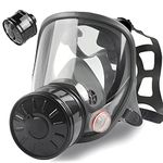 AMZYXUAN Gas Masks Survival Nuclear and Chemical, Gas Mask with 40mm Activated Carbon Filter, Full Face Respirator Mask for Gases, Chemicals, Vapors, Spray Paint, Dust, Welding