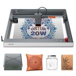 Ortur Laser Master 3 20000mW with Air Assist Laser Engraving Machine, Support APP Control Laser Engraver, Higher Power Laser Cutter for Wood Leather, Black Acrylic & Metal Engraver, Class 4