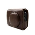 Rieibi G7X II G7X III Case - Vintage Leather Camera Case for Canon PowerShot G7 X Mark II/G7 X Mark III DSLR Camera - Protective Case with Strap - Coffee