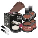 Mifeloy 2 Pack Root Touch Up Powder, Gray Hair Shadow Cover Up Instantly, Women Color Root Coverage Powder for Thinning Grey Hairline, Men Concealer Hair Loss Beard Line Eyebrow, Auburn