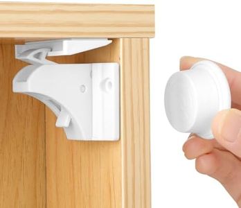 Sécurité Bébé Placard Bloque Porte,10 serrures + 2 Clés Serrures de sécurité enfants, Enfant Magnétique Cabinet de Sécurité, Sécurité Enfant Tiroir Armoires Verrous