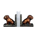 Eazywagon Table Pieces - Bull Dog Gold Stable and Heavy-Duty Book Stopper with Non-Slip Base, Bookends Ultimate Stylish and Functional Solutions for Organizing Your Bookshelf