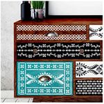 SATARA Indian Inlay Set of 5 Furniture Wall Floor Stencil for Painting