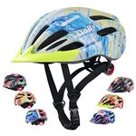 Kids Bike Helmets, OnBros Kids Helmet, Girls Bike Helmet with Adjustable Sun Visor and LED Tail Light Boys Bike Helmet for 50-57cm