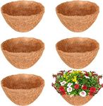 Halatool 6PCS Coco Fiber Liner 10 Inch Coconut Fiber Planter Liner 100% Natural Coco Fiber Liners for Planters Round Coco Coir Hanging Basket Liners for Flowers Vegetables