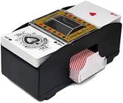 Automatic Card Shuffler, 2 Decks Automatic Card Shuffler, Automatic Playing Cards Shuffler Mixer Games Poker Sorter Machine Dispenser for Travel Home Festivals Party Battery Operated Type 1