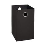 Amazon Brand - Solimo Foldable Cotton Laundry Hamper, Black