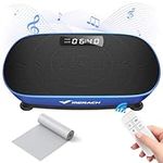 MERACH Vibration Plate, Whole Body Workout Powerful Quiet Vibration Plate Exercise Machine for Weight Loss and Shaping, Auto or Manual Speed Control, Built-in Bluetooth Speaker (Blue)