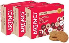 Artinci | Almond Keto Cookies | Diabetic Friendly | Gluten Free | Sugar free Biscuit | Diet snacks for Healthy Living | (185 * 3g) | Pack of 3