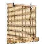 Cy.curtain bright Bamboo Roller Blind for Indoors, Wooden Blind, Sun Protection and Privacy, for Window and Door, 120 x 175 cm