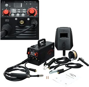 MIG, TIG and MMA 3-in-1 Welder 140amp Non Live Torch model Professional Gasless 140A 240V No Gas with Mask & Welding Weld Wire with Accessories