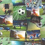 BHF FD41915 Novelty Football Collage Wallpaper - Multi-Colour (2-Piece)