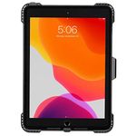 Targus Safeport Rugged Apple iPad (7th Gen) 10.2-inch Protective Tablet Cover with Hands Free Kickstand, Drop- Safe Protection, Secure Closure, Water-resistant, Anti-Scratch, Black (THD500GL)