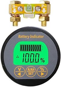 AIli Battery Monitor Tester Voltmeter Ammeter 8-120V 0-350A 999Ah for Car, Motorboat, Caravan, Caravan, RV, RV, RV, Sun