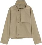 Kukume Little Girls Outwear Jacket Hooded Lightweight Button Down Short Trench Coat Active Windbreaker Jacket