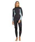 Billabong Womens Launch 3/2mm Flatlock Back Zip Wetsuit - Grey - Thermal Warm Heat Layer Layers Easy Stretch