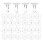 VBNZBK 30 Pcs Adhesive Ceiling Hooks, Ceiling Hooks Self Adhesive with Flagpole Clips Decorative Hooks, Ceiling Hooks for Decorations for Hanging Wind Chimes, Living Room, Bedroom