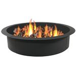 Sunnydaze 2mm Thick Steel Fire Pit Ring Insert - DIY Above or In-Ground Liner - 45-Inch Outer Diameter (39-Inch Inner Diameter)