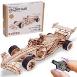 ROWOOD Racing Car Wooden Model Kits for Adults Teens to Build, 3D Wooden Puzzle, Vehicle Model Building Kits, DIY Craft Kits, Creative Gift for Him