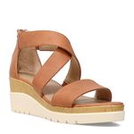 Naturalizer Women Goodtimes Casual Ankle Straps Wedge Sandal, Toffee, 8