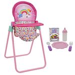 509 Baby Alive Deluxe Doll Highchair Includes 5 Piece Feeding Accessories