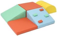 GarveeLife Foam Climbing Blocks for Toddlers, Waterproof Toddler Climbing Toys, Baby Jungle Gym Indoor Lightweight, Easy to Clean Foam Play Gym 5PCS