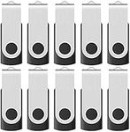 KOOTION 10Pack 8GB USB Flash Drive Flash Drive Thumb Drive Memory Stick Pen Drive Keychain Design Black