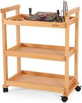 VISWIN 37" H Wood Storage Rolling C