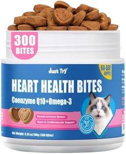 Just Try Coenzyme Q10 coq10 Bites for Cats - Advanced q10 & Taurine Supplement for Feline Heart Health - Chicken Flavored Soft Chews - Supports Heart Function - 300 Count