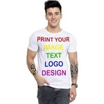 THE NXT GEN Customized Print Round Neck White Poly Dry-Fit Adults Unisex T-Shirts (Medium)