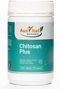 Chitosan for Weight Management 500mg With Spirulina & Psyllium Husk Powder | Australian Made | Assist Digestion | Aid Breakdown of Dietary Fat | 90 Caps | Ausvital Nutrients